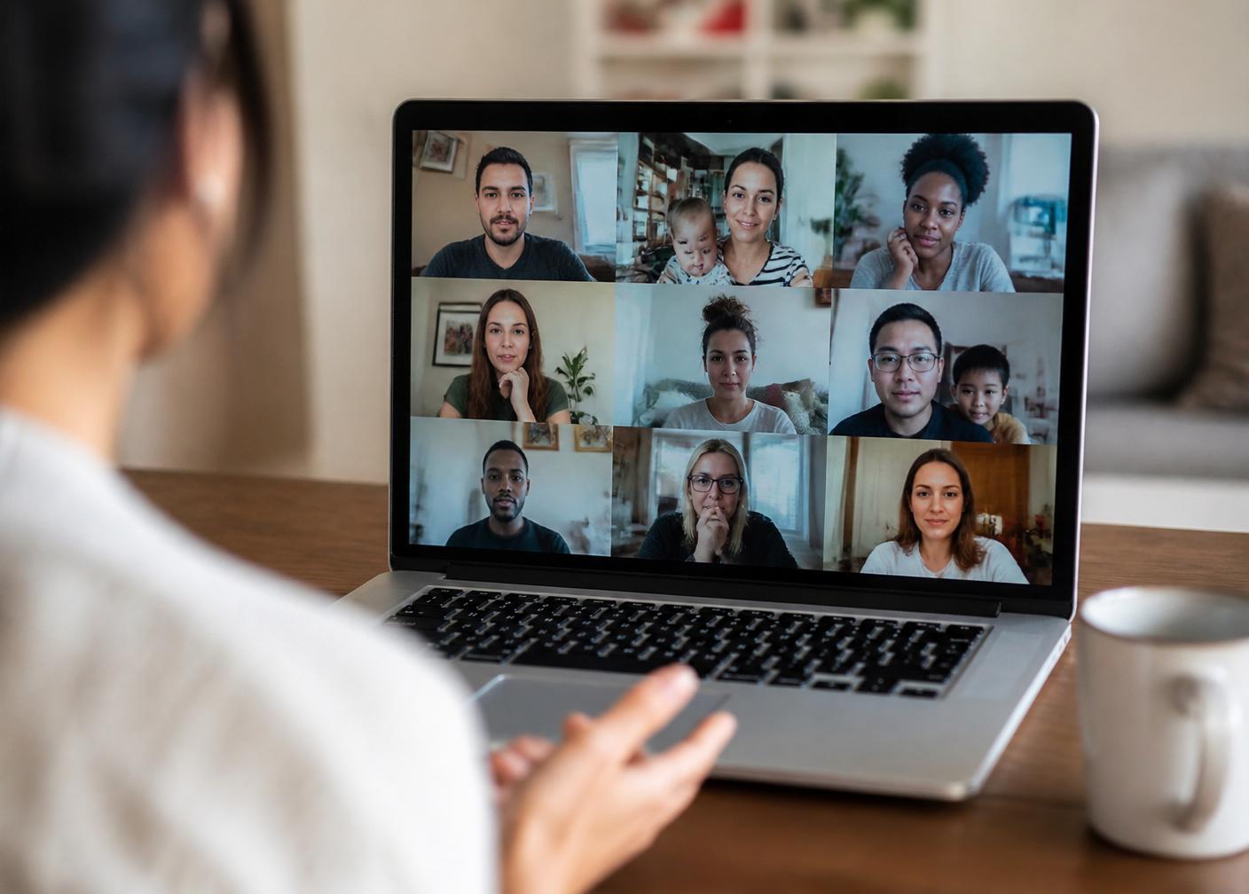 Parents on a live peer support video call
